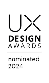 UX Design Awards 2024 nominee badge