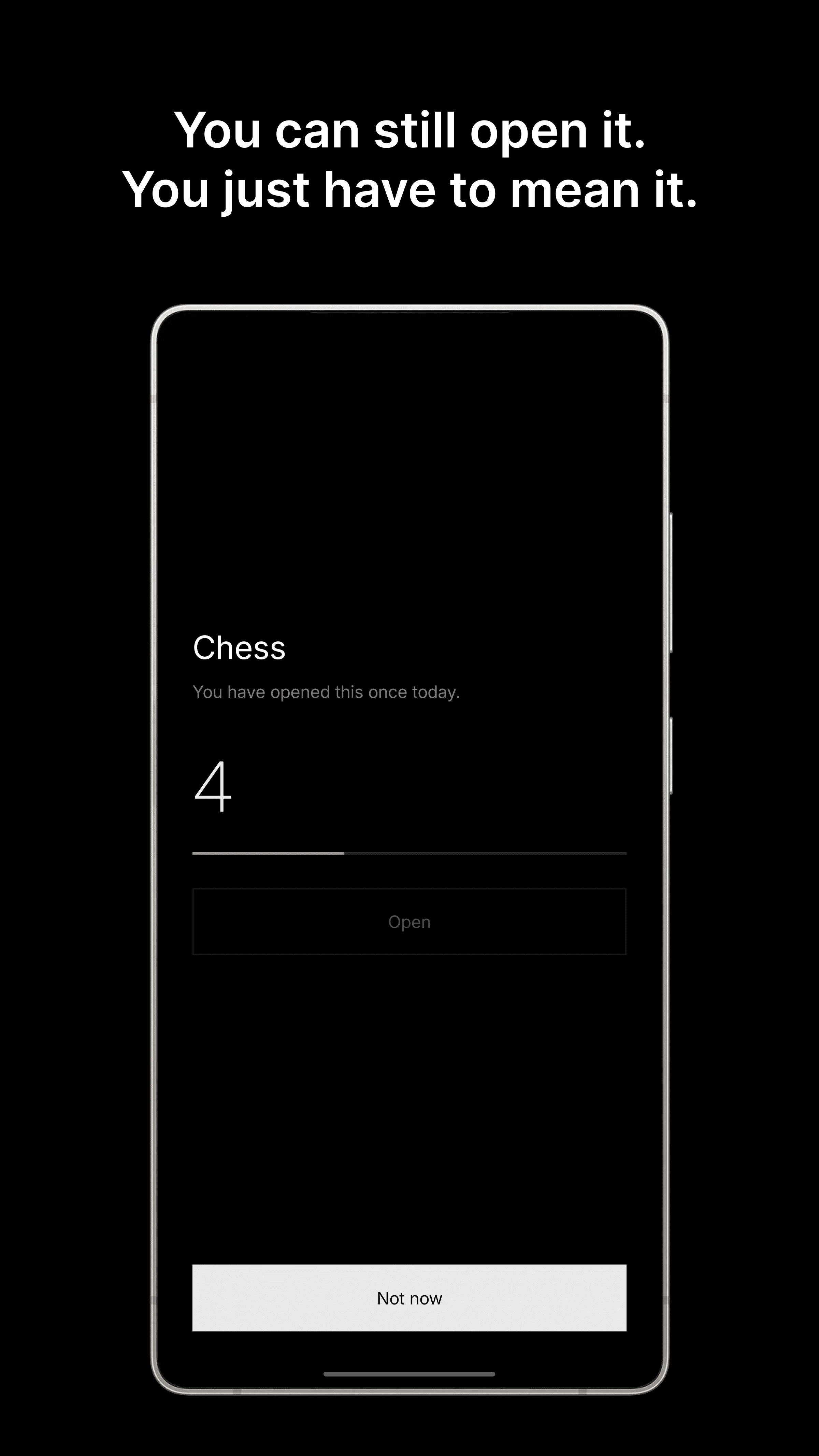 A pause before the app that pulls you in