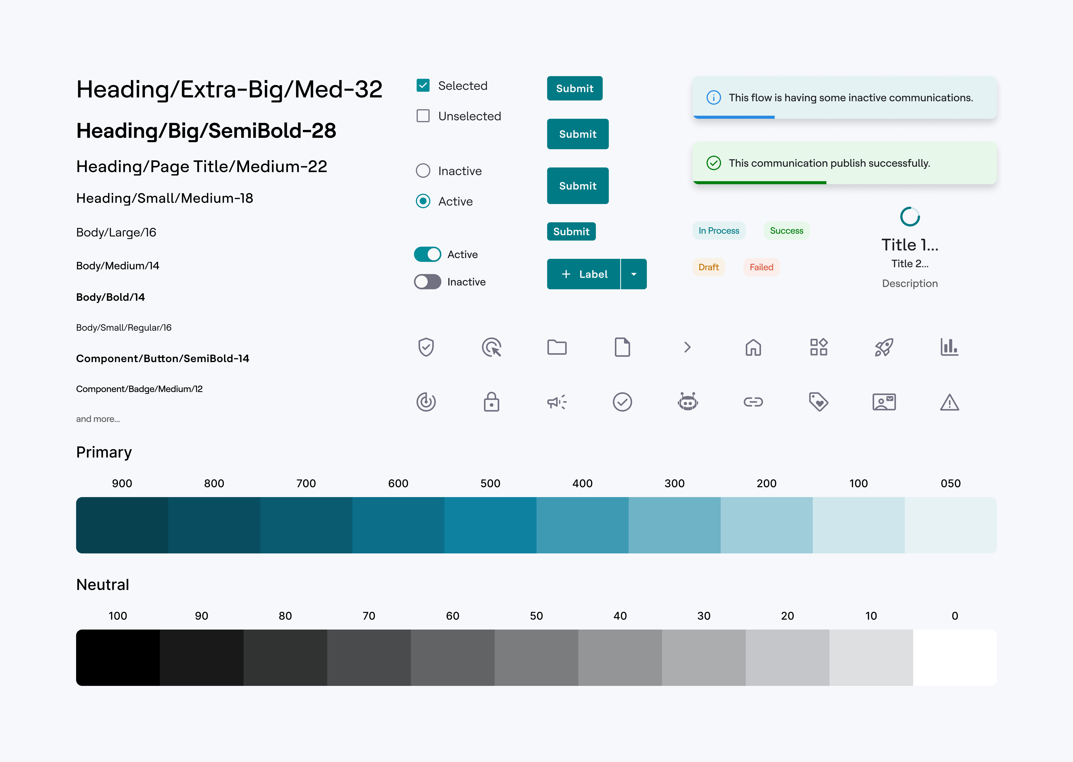 Design system components applied to Detect