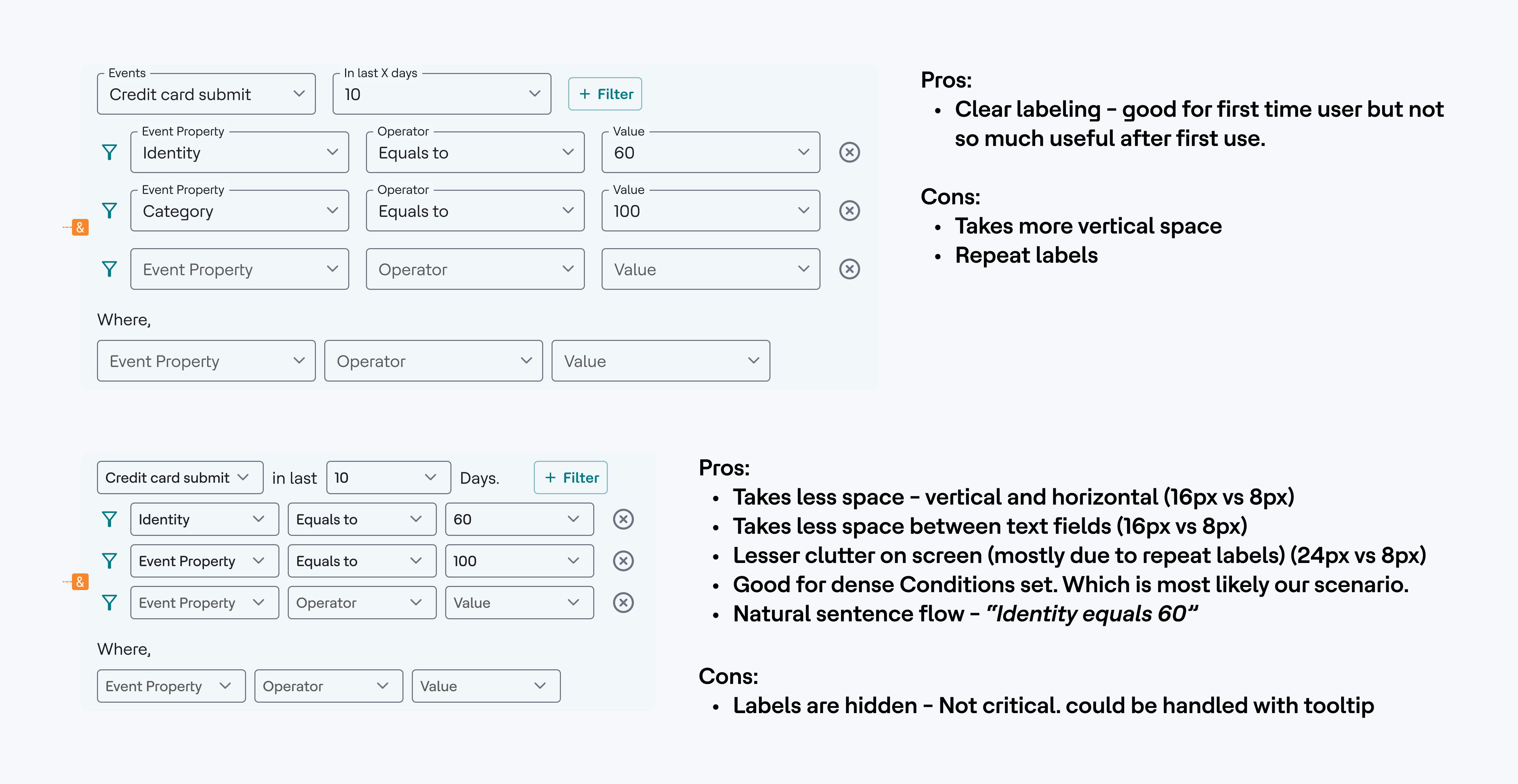 Structured builder detail